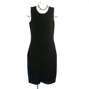 Calvin Klein Sleeveless Tank Merino Wool Blend Sweater Dress Neutral Minimalist